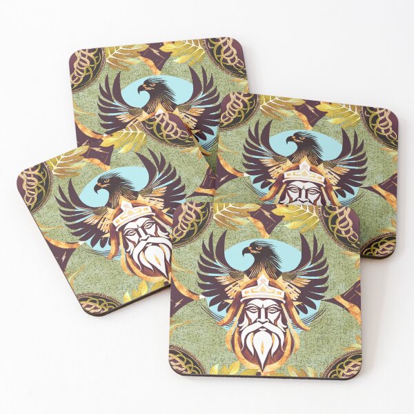 Item preview, Zeus Mythology Pattern – Eagle, Shield & Oak Motifs designed and sold by Veata.