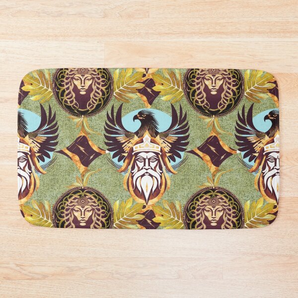 Item preview, Zeus Mythology Pattern – Eagle, Shield & Oak Motifs designed and sold by Veata.