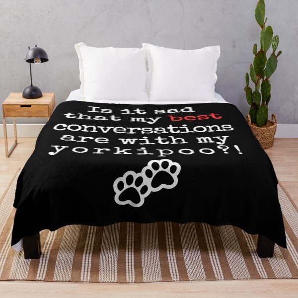 Item preview, Funny Yorkipoo Dog Lover Shirt – “Is It Sad My Best Conversations Are with My Yorkipoo?!” Paw Print Design designed and sold by Fredster1966.