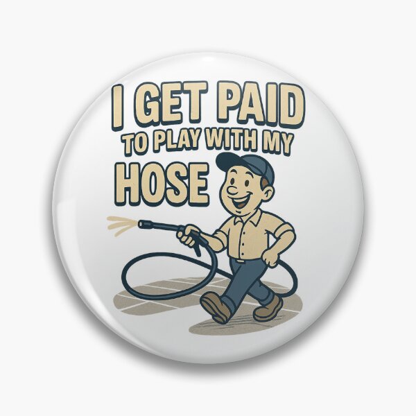 Item preview, "I Get Paid to Play with My Hose" – Funny Pressure Washing T-Shirt designed and sold by Mythical Bastards.