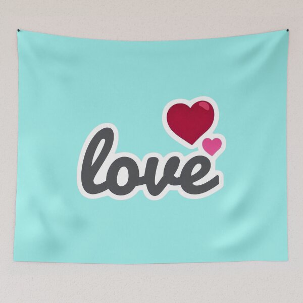 Item preview, Love Text with Heart Graphics designed and sold by Rue Design Company.