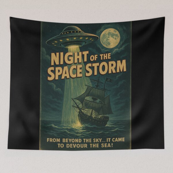 Item preview, Poster, Space Storm Marine Night designed and sold by JonelleTshirts.