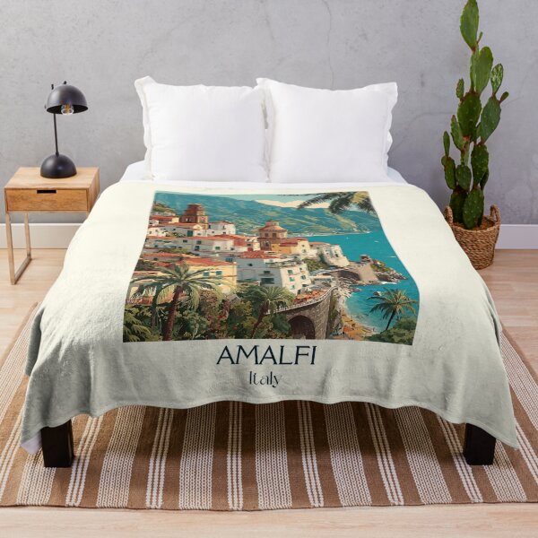 Item preview, Amalfi Coast Poster – Italian Riviera Vintage Travel Art designed and sold by TuncGK.