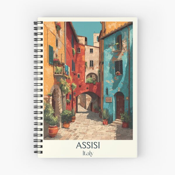 Item preview, Assisi Italy Poster – Medieval Umbrian Hill Town Art designed and sold by TuncGK.