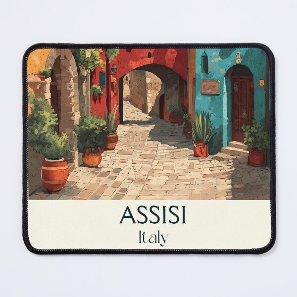 Item preview, Assisi Italy Poster – Medieval Umbrian Hill Town Art designed and sold by TuncGK.
