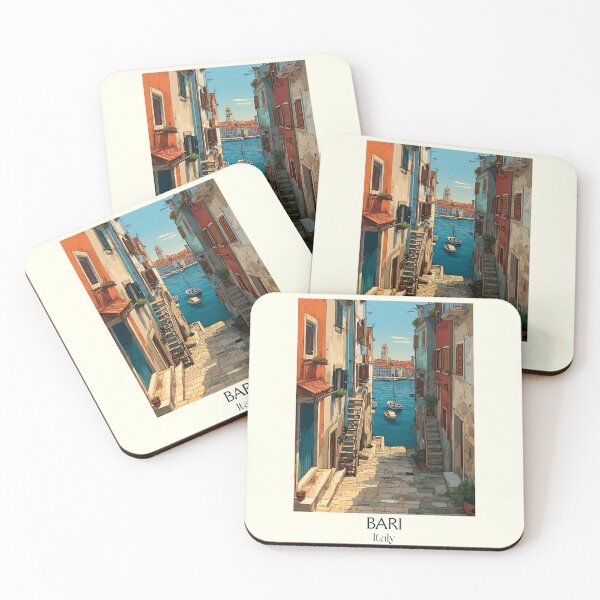 Item preview, Bari Puglia Poster – Adriatic Port City Vintage Art designed and sold by TuncGK.