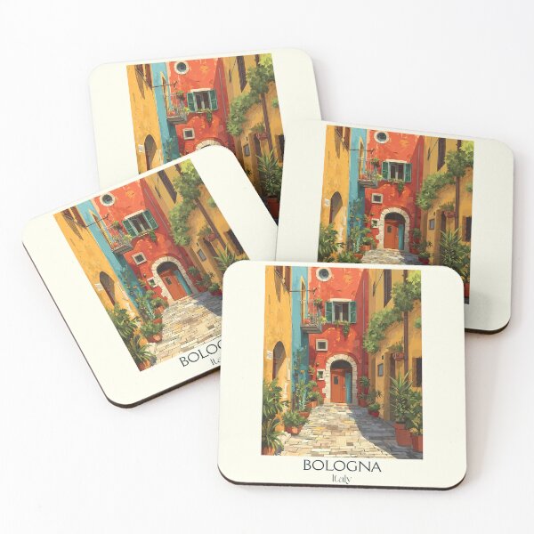 Item preview, Bologna Italy Poster – Medieval Towers Vintage Travel Art designed and sold by TuncGK.