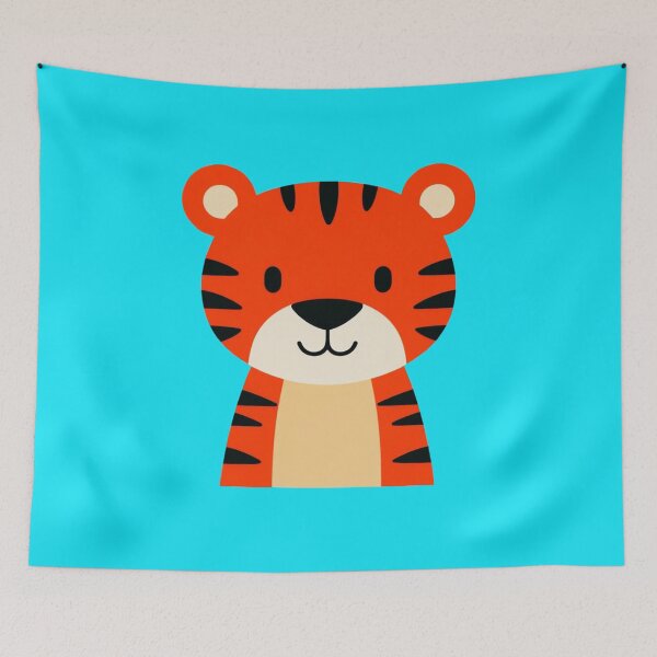 Item preview, Cute Illustrated Cartoon Tiger Face designed and sold by Rue Market.