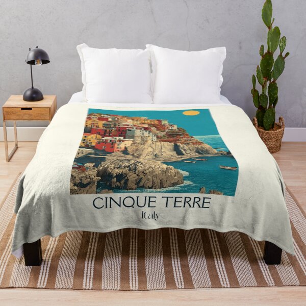 Item preview, Cinque Terre Poster – Five Villages Italian Riviera Art designed and sold by TuncGK.