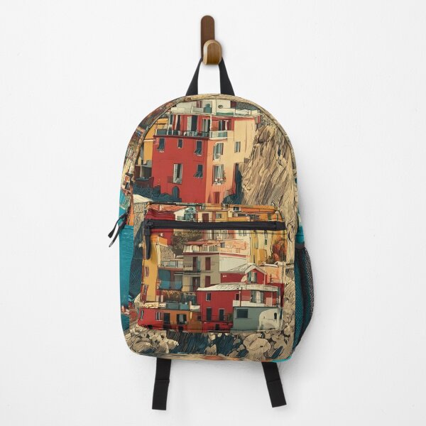 Item preview, Cinque Terre Poster – Five Villages Italian Riviera Art designed and sold by TuncGK.
