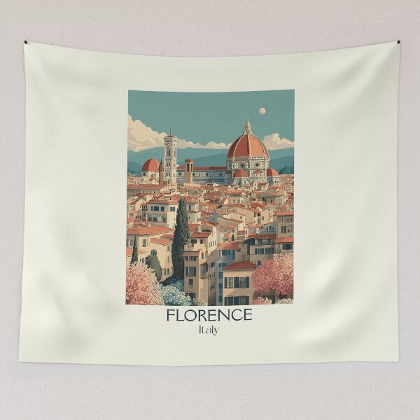 Item preview, Florence Tuscany Poster – Renaissance City Vintage Art designed and sold by TuncGK.
