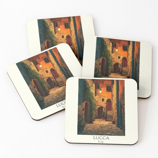 Item preview, Lucca Tuscany Poster – Walled City Vintage Travel Art designed and sold by TuncGK.