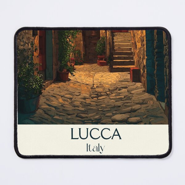 Item preview, Lucca Tuscany Poster – Walled City Vintage Travel Art designed and sold by TuncGK.
