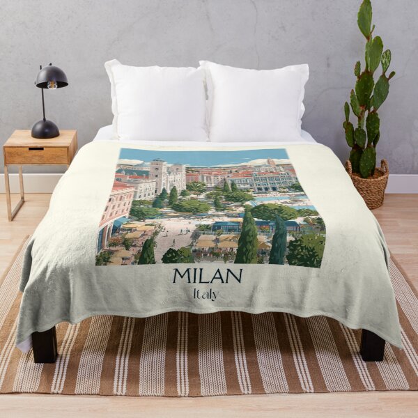 Item preview, Milan Italy Poster – Fashion Capital Cathedral Vintage Art designed and sold by TuncGK.