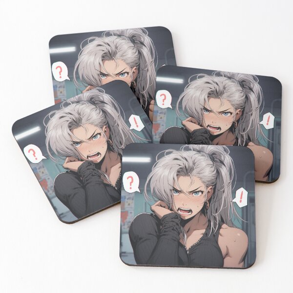 Item preview, Angry Gym Girl – 90s Anime Style Fitness Attitude designed and sold by AxeWave.