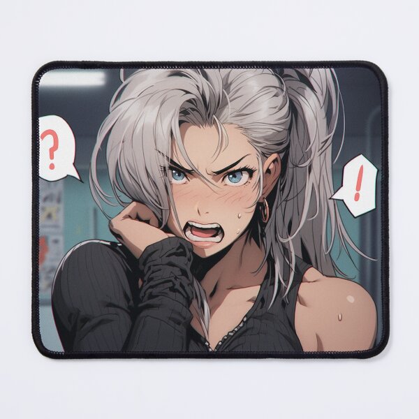 Item preview, Angry Gym Girl – 90s Anime Style Fitness Attitude designed and sold by AxeWave.