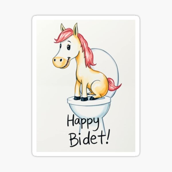 Item preview, Happy Bidet birthday toilet Gift cute meme horse designed and sold by CheeseBlueprint.