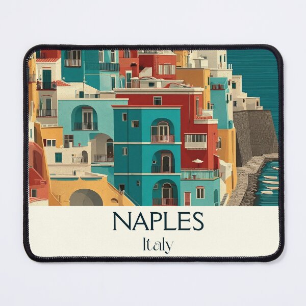 Item preview, Naples Bay Poster – Vesuvius View Italian Coast Art designed and sold by TuncGK.