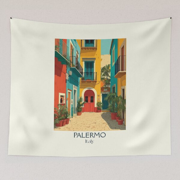 Item preview, Palermo Sicily Poster – Mediterranean Capital Vintage Art designed and sold by TuncGK.