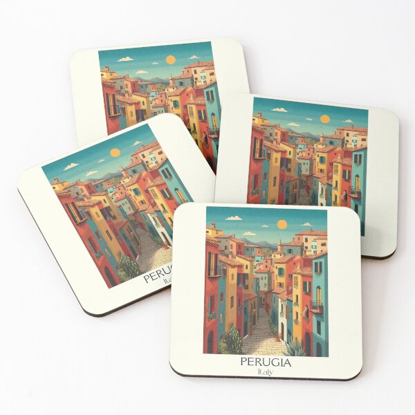 Item preview, Perugia Umbria Poster – Chocolate City Hill Town Art designed and sold by TuncGK.