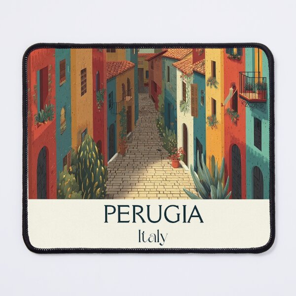 Item preview, Perugia Umbria Poster – Chocolate City Hill Town Art designed and sold by TuncGK.