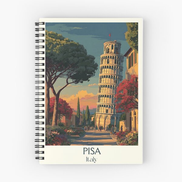 Item preview, Pisa Leaning Tower – Iconic Tuscany Vintage Poster designed and sold by TuncGK.