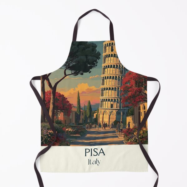 Item preview, Pisa Leaning Tower – Iconic Tuscany Vintage Poster designed and sold by TuncGK.