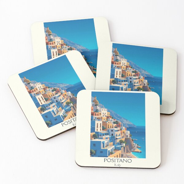 Item preview, Positano Amalfi Coast – Cliffside Paradise Vintage Art designed and sold by TuncGK.