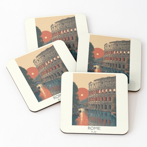 Item preview, Rome Eternal City Poster – Colosseum Sunset Vintage Art designed and sold by TuncGK.