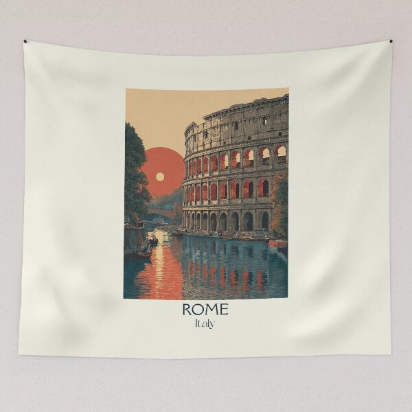 Item preview, Rome Eternal City Poster – Colosseum Sunset Vintage Art designed and sold by TuncGK.