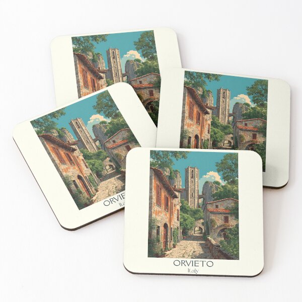 Item preview, Orvieto Umbria Poster – Hilltop Cathedral City Art designed and sold by TuncGK.