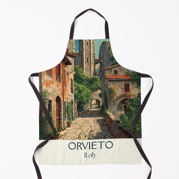 Item preview, Orvieto Umbria Poster – Hilltop Cathedral City Art designed and sold by TuncGK.