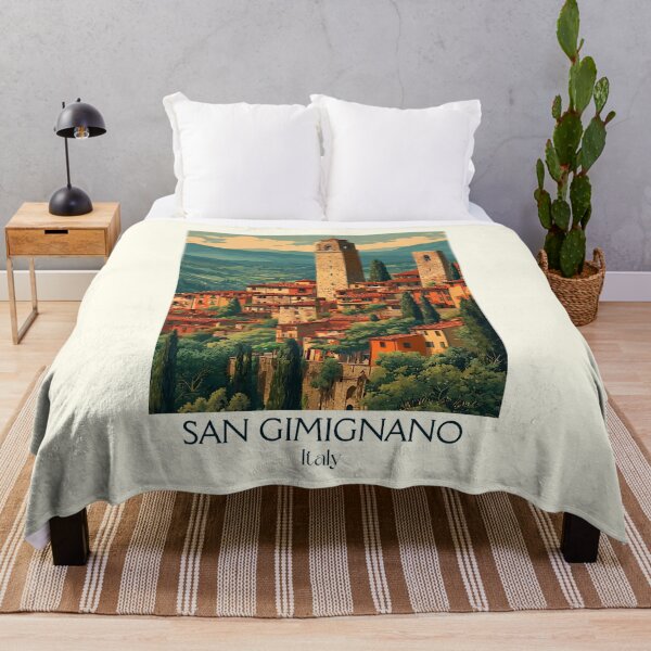 Item preview, San Gimignano Tuscany – Medieval Towers Vintage Poster designed and sold by TuncGK.