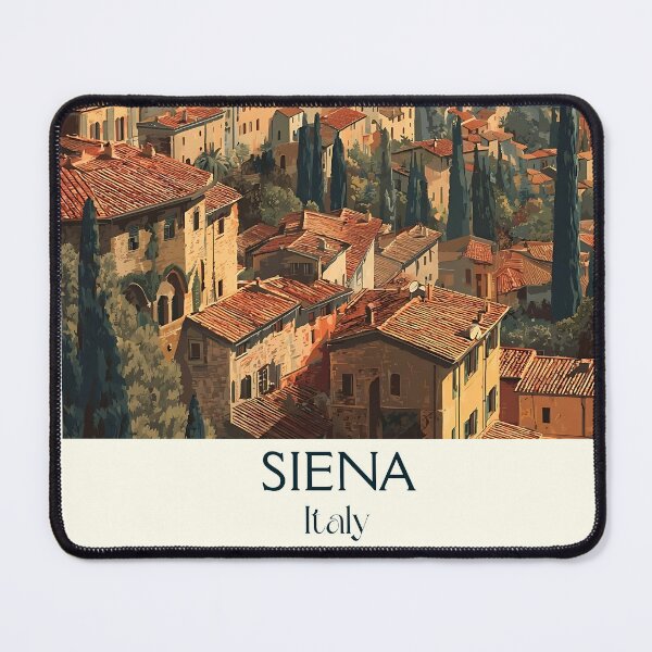 Item preview, Siena Tuscany Poster – Medieval City Piazza Vintage Art designed and sold by TuncGK.