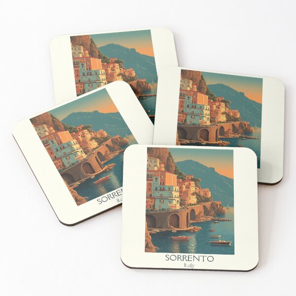 Item preview, Sorrento Bay Poster – Amalfi Coast Gateway Vintage Art designed and sold by TuncGK.