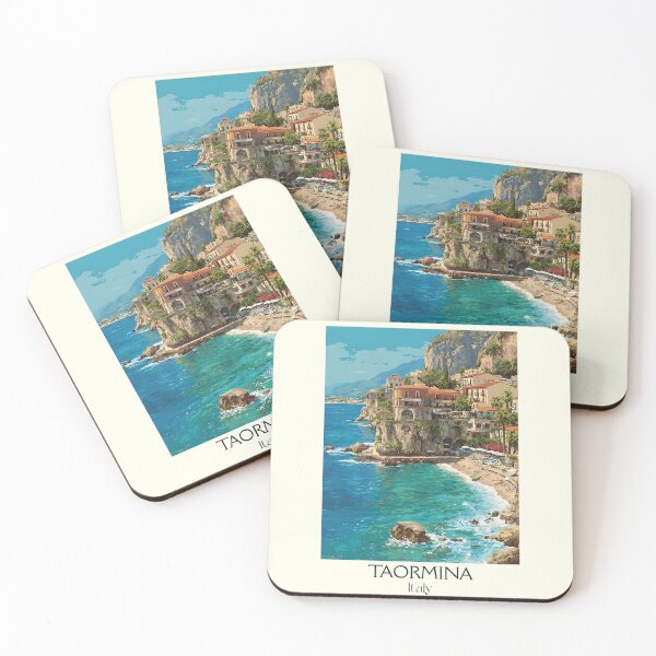 Item preview, Taormina Sicily Poster – Greek Theatre Coastal Art designed and sold by TuncGK.