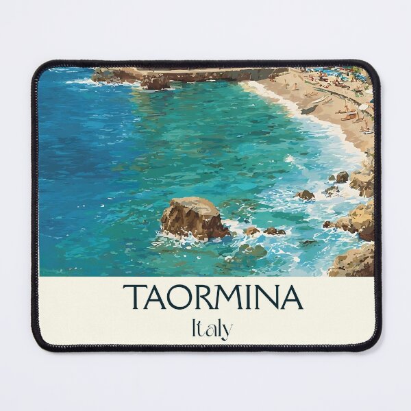 Item preview, Taormina Sicily Poster – Greek Theatre Coastal Art designed and sold by TuncGK.