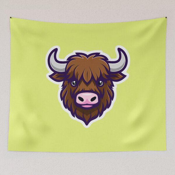 Item preview, Cute Cartoon Yak Head Illustration designed and sold by Rue Design Company.