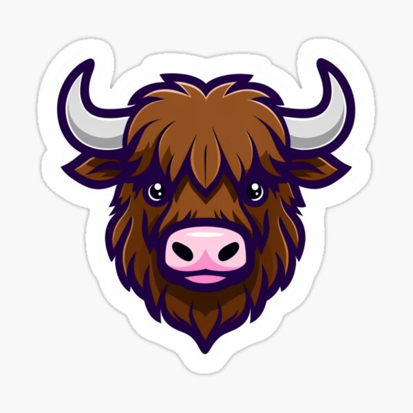 Item preview, Cute Cartoon Yak Head Illustration designed and sold by Rue Market.
