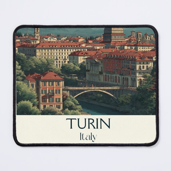 Item preview, Turin Piedmont Poster – Alpine City Vintage Travel Art designed and sold by TuncGK.