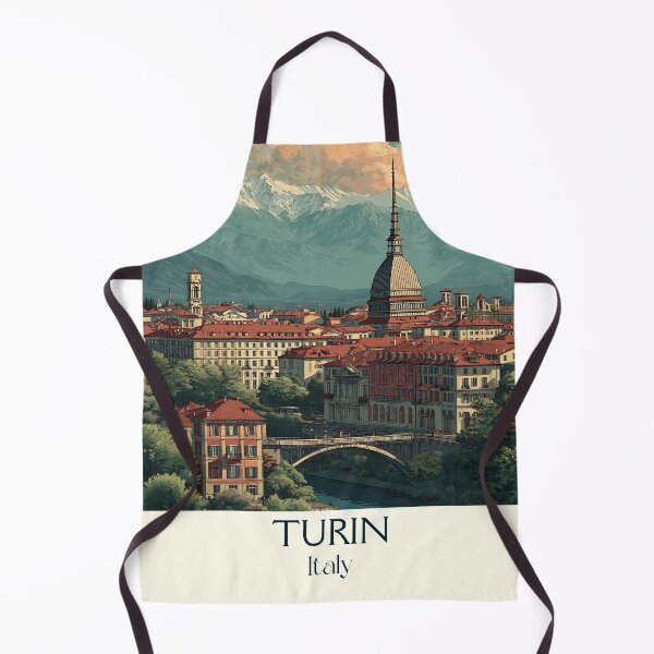 Item preview, Turin Piedmont Poster – Alpine City Vintage Travel Art designed and sold by TuncGK.
