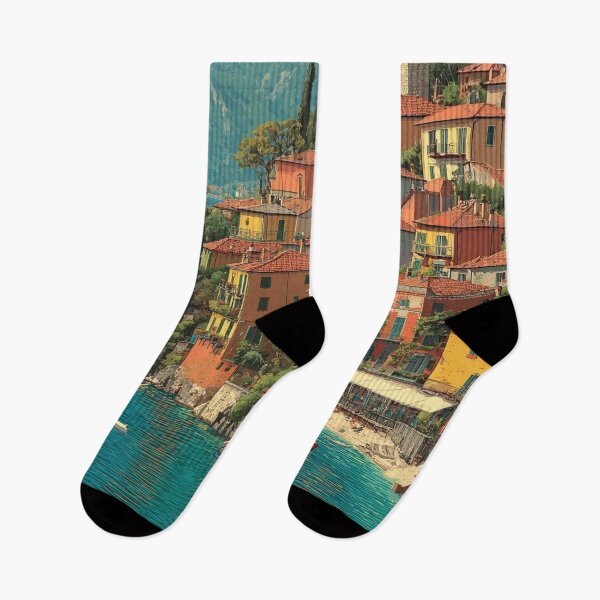Item preview, Varenna Lake Como – Romantic Lakeside Village Art designed and sold by TuncGK.