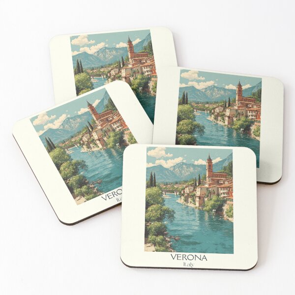 Item preview, Verona Romeo Juliet – Romantic City Vintage Poster designed and sold by TuncGK.