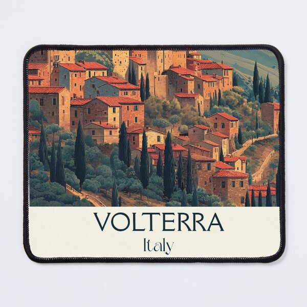 Item preview, Volterra Tuscany Poster – Etruscan Hilltop Vintage Art designed and sold by TuncGK.