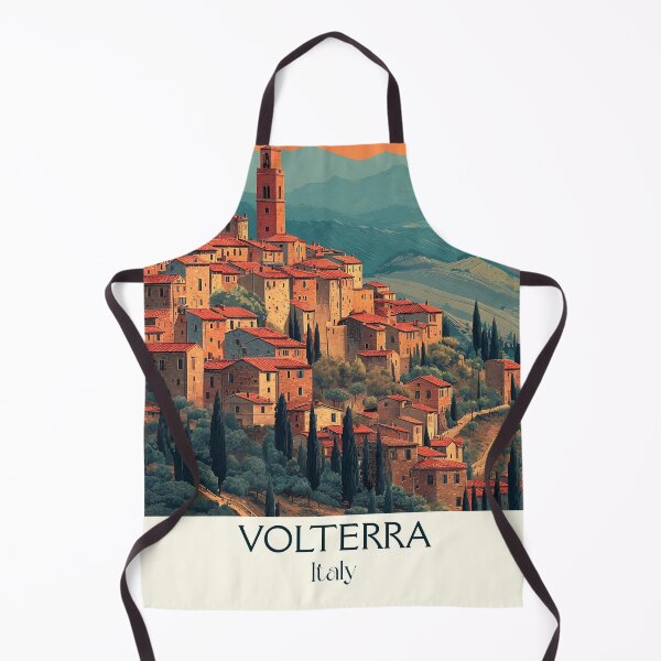 Item preview, Volterra Tuscany Poster – Etruscan Hilltop Vintage Art designed and sold by TuncGK.