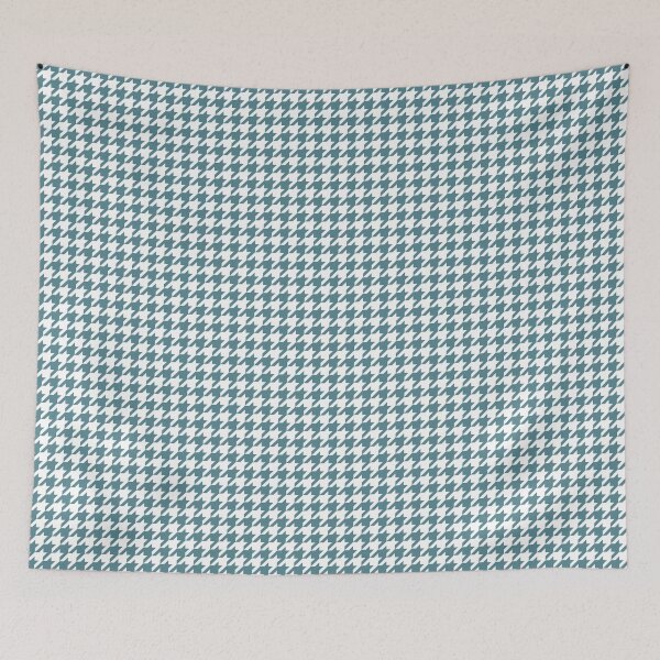 Item preview, Teal and White Houndstooth Pattern designed and sold by zeelv.