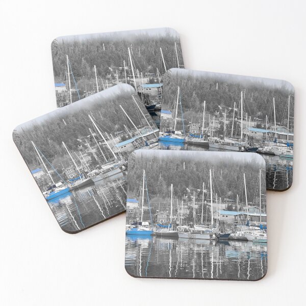 Item preview, Haida Gwaii Harbor in blue designed and sold by LilGemPrints.