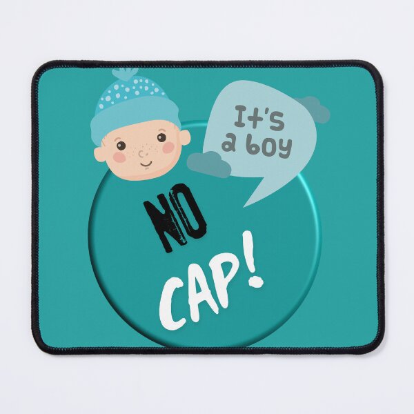 Item preview, No Cap It’s a Boy – Cute Baby Boy Sticker with Teal Blue Hat designed and sold by Miss Dewberry.