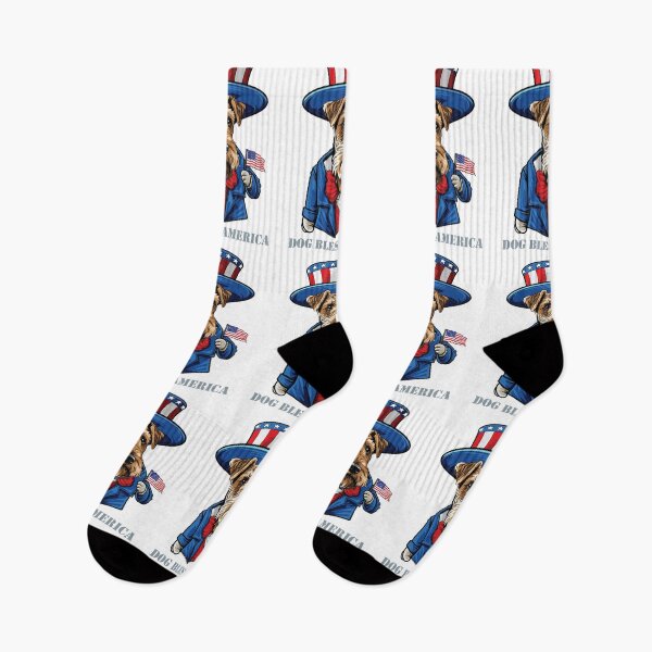 Item preview, Funny 4th of July Airedale Terrier Dog Pun designed and sold by whyitsme.