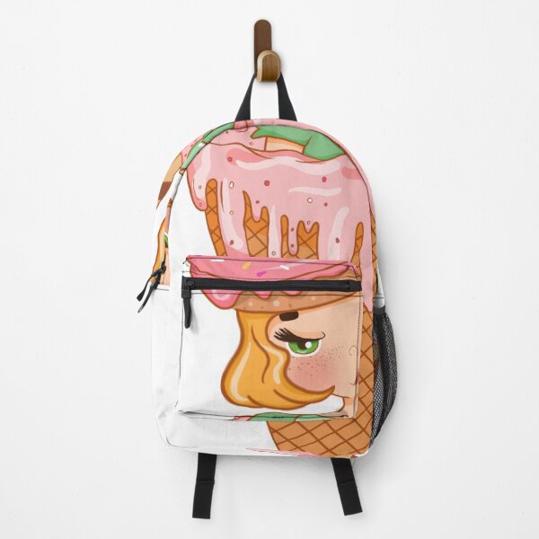 Item preview, Cute girl inside an ice cream cone wearing a donut hat — sweet, whimsical, and full of joy! designed and sold by Corameixa.